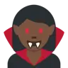 Woman Vampire: Dark Skin Tone Emoji 🧛🏿‍♀️ image - Twitter / X (Twemoji) style