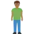 Man Standing: Medium-Dark Skin Tone