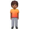 Person Standing: Medium-Dark Skin Tone Emoji 🧍🏾 image - Samsung style