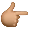 Backhand Index Pointing Right: Medium Skin Tone Emoji 👉🏽 image - Samsung style
