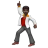 Man Dancing: Dark Skin Tone Emoji 🕺🏿 image - WhatsApp style