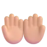 Palms Up Together: Medium-Light Skin Tone Emoji 🤲🏼 image - Microsoft 3D Fluent style
