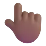 Backhand Index Pointing Up: Medium-Dark Skin Tone Emoji 👆🏾 image - Microsoft 3D Fluent style