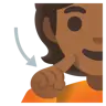 Deaf Person: Medium-Dark Skin Tone Emoji 🧏🏾 image - Google Noto Color style