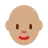 Woman: Medium Skin Tone, Bald