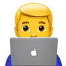 Man Technologist Emoji 👨‍💻 image - Apple style