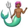 Merman: Medium-Dark Skin Tone Emoji 🧜🏾‍♂️ image - WhatsApp style
