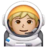 Astronaut: Medium-Light Skin Tone Emoji 🧑🏼‍🚀 image - Samsung style