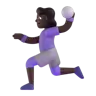 Woman Playing Handball: Dark Skin Tone Emoji 🤾🏿‍♀️ image - Microsoft 3D Fluent style