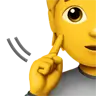 Personne sourde Emoji 🧏 image - Apple style