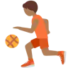 Person Bouncing Ball: Medium-Dark Skin Tone Emoji ⛹🏾 image - Twitter / X (Twemoji) style
