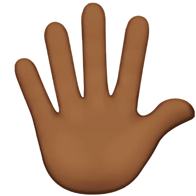 Hand With Fingers Splayed: Medium-Dark Skin Tone