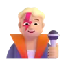 Singer: Medium-Light Skin Tone Emoji 🧑🏼‍🎤 image - Microsoft 3D Fluent style