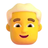 Man: Blond Hair Emoji 👱‍♂️ image - Microsoft 3D Fluent style
