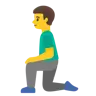 Man Kneeling Emoji 🧎‍♂️ image - Google Noto Color style