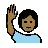 Person Raising Hand: Medium-Dark Skin Tone