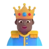 Prince: Medium-Dark Skin Tone Emoji 🤴🏾 image - Microsoft 3D Fluent style