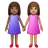 Women Holding Hands: Medium Skin Tone, Medium-Dark Skin Tone