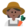 Farmer: Medium-Dark Skin Tone Emoji 🧑🏾‍🌾 image - Tossface style