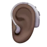 Ear With Hearing Aid: Dark Skin Tone Emoji 🦻🏿 image - Samsung style