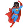 Woman Superhero: Dark Skin Tone Emoji 🦸🏿‍♀️ image - Google Noto Color style