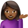 Woman Tipping Hand: Medium-Dark Skin Tone Emoji 💁🏾‍♀️ image - Apple style