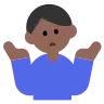 Man Shrugging: Medium-Dark Skin Tone Emoji 🤷🏾‍♂️ image - Tossface style