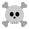 Emoji Teschio e ossa incrociate ☠ image - Tossface style