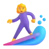 Woman Surfing Emoji 🏄‍♀️ image - Microsoft 3D Fluent style