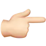 Backhand Index Pointing Right: Light Skin Tone Emoji 👉🏻 image - Apple style