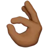 Ok Hand: Medium-Dark Skin Tone Emoji 👌🏾 image - Apple style