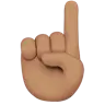 Index Pointing Up: Medium Skin Tone Emoji ☝🏽 image - Apple style