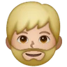 Man: Medium-Light Skin Tone, Beard Emoji 🧔🏼‍♂️ image - Samsung style