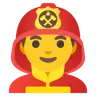 Man Firefighter Emoji 👨‍🚒 image - Google Noto Color style