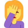 Woman Facepalming Emoji 🤦‍♀️ image - Twitter / X (Twemoji) style