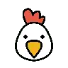 Emoji pollo 🐔 image - OpenMoji style
