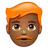 Man: Medium-Dark Skin Tone, Red Hair