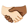 Handshake: Light Skin Tone, Medium-Dark Skin Tone Emoji 🫱🏻‍🫲🏾 image - Google Noto Color Animated style