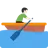 Man Rowing Boat: Light Skin Tone