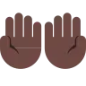 Palms Up Together: Dark Skin Tone Emoji 🤲🏿 image - Tossface style