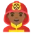 Man Firefighter: Medium-Dark Skin Tone