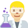 Man Scientist: Medium-Light Skin Tone Emoji 👨🏼‍🔬 image - Twitter / X (Twemoji) style