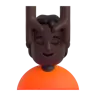 Person Getting Massage: Dark Skin Tone Emoji 💆🏿 image - Microsoft 3D Fluent style