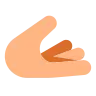 Palm Up Hand: Medium-Light Skin Tone Emoji 🫴🏼 image - Tossface style