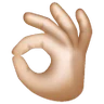 Ok Hand: Medium-Light Skin Tone Emoji 👌🏼 image - Samsung style