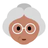 Old Woman: Medium Skin Tone Emoji 👵🏽 image - Tossface style