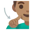 Deaf Man: Medium Skin Tone Emoji 🧏🏽‍♂️ image - Google Noto Color style