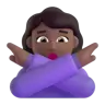 Woman Gesturing No: Medium-Dark Skin Tone Emoji 🙅🏾‍♀️ image - Microsoft 3D Fluent style