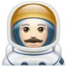 Man Astronaut: Light Skin Tone Emoji 👨🏻‍🚀 image - WhatsApp style