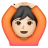 Person Gesturing Ok: Light Skin Tone Emoji 🙆🏻 image - Samsung style